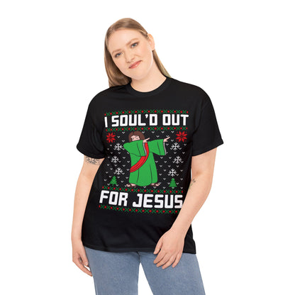 I Soul'd Out For Jesus Christmas Ugly Sweater Short Sleeve Tee