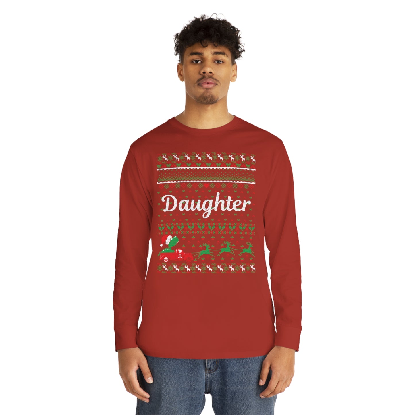 Daughter Christmas Ugly Sweater Long Sleeve T-shirt