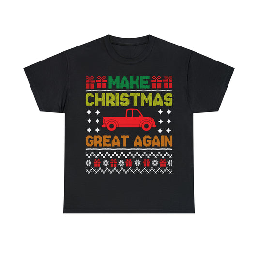 Make Christmas Great Again Trump Ugly Sweater Short Sleeve Tee