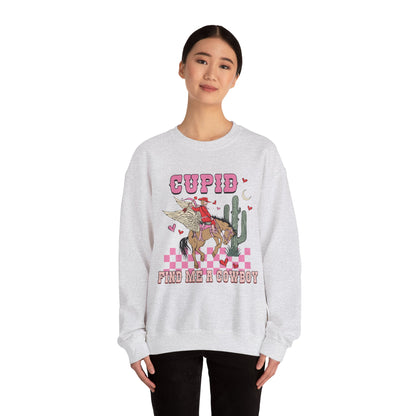 Cupid Find Me A Cowboy Valentine Sweatshirt