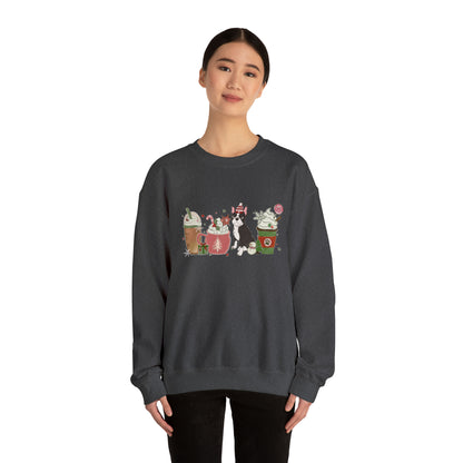 Boston Terrier Dog Latte Christmas Sweatshirt