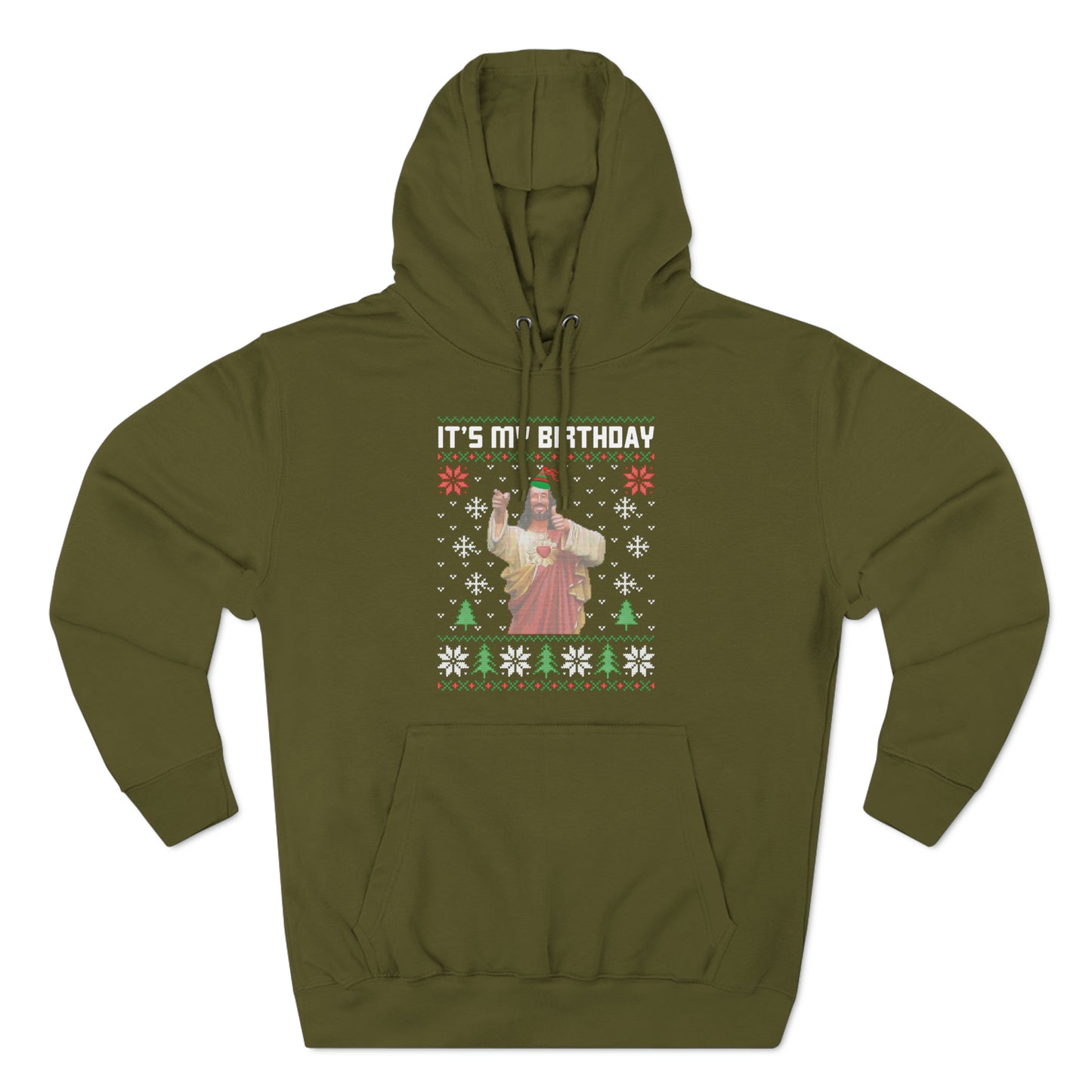 Jesus It's My Birthday Christmas Ugly Sweater Pullover Hoodie