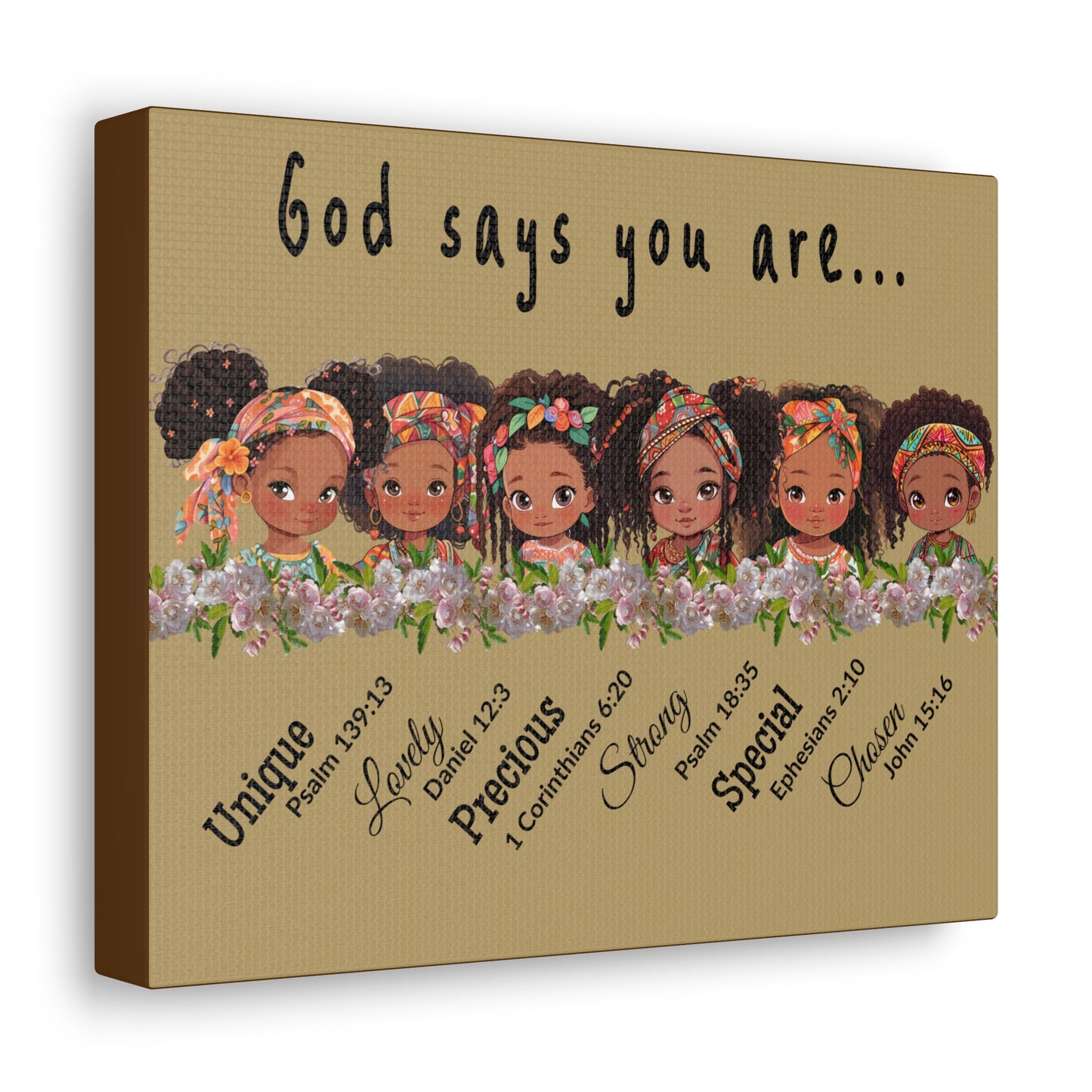 God Says You Are... Black Girls Canvas