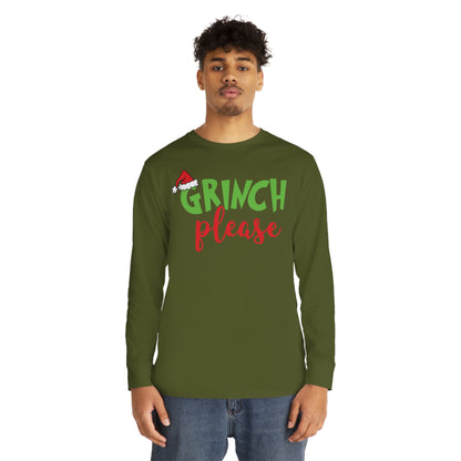 Grinch Please Christmas Long Sleeve T-Shirt