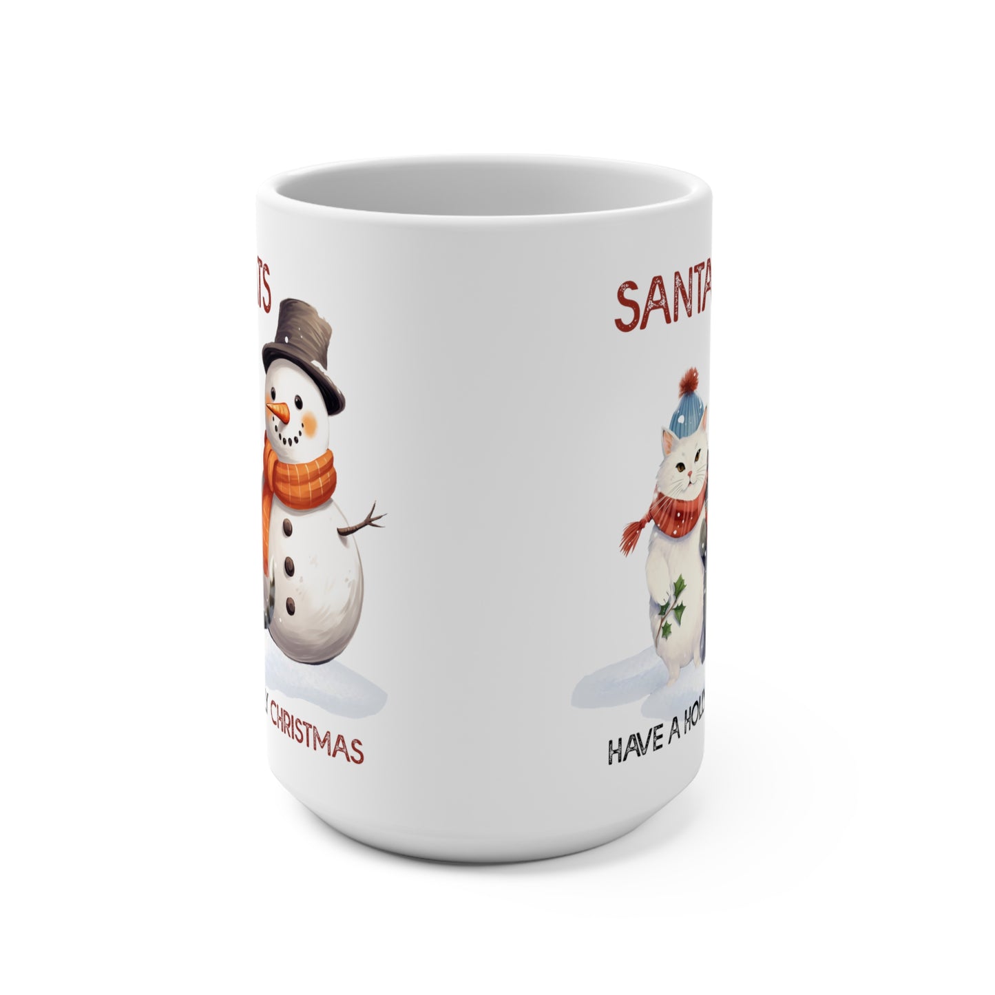 Santa Cats Have a Holly Jolly Christmas Mug 15oz