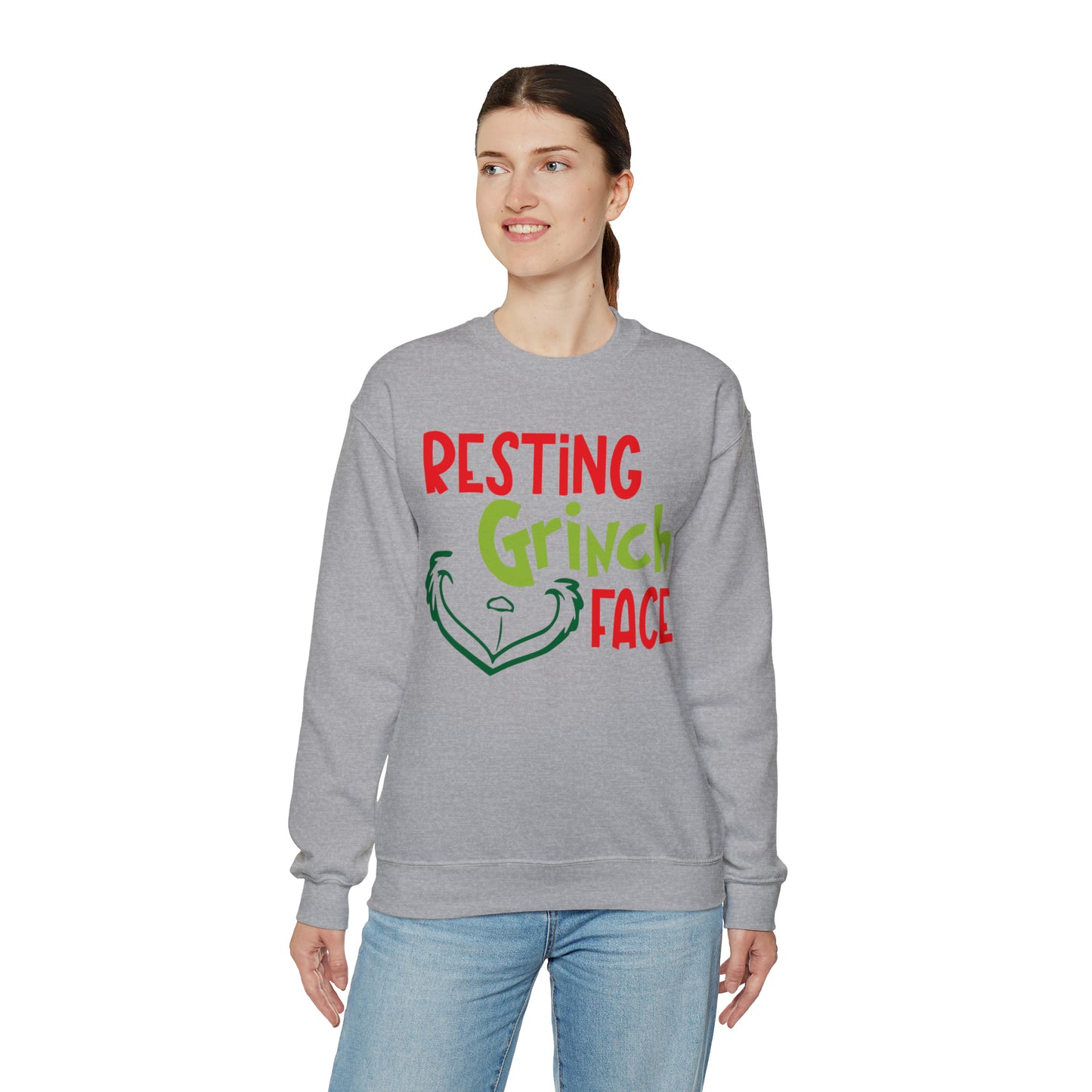 Resting Grinch Face Christmas Sweatshirt