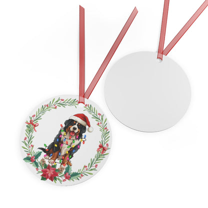 Bernese Mountain Dog in Lights Ornament