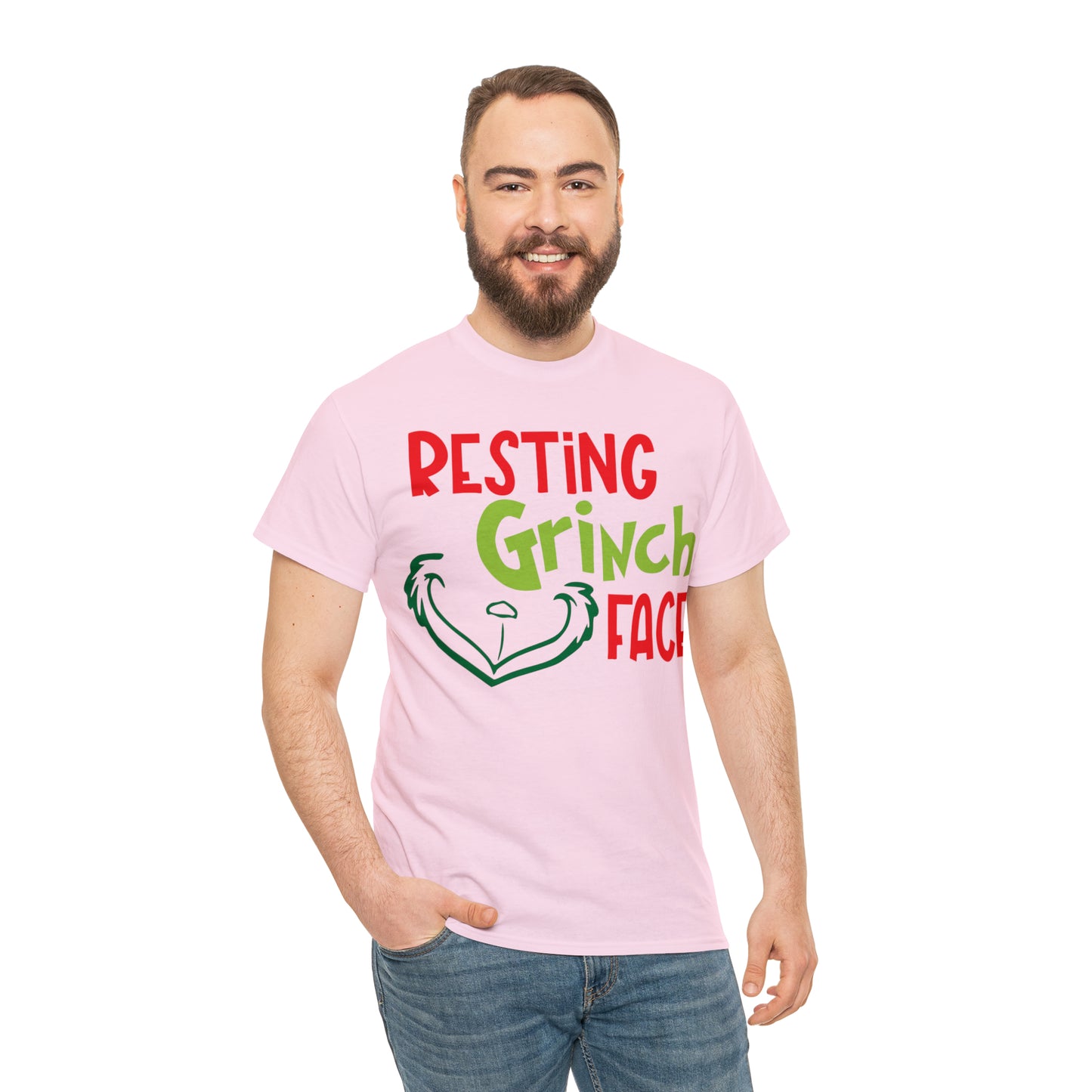 Resting Grinch Face Christmas Short Sleeve Tee