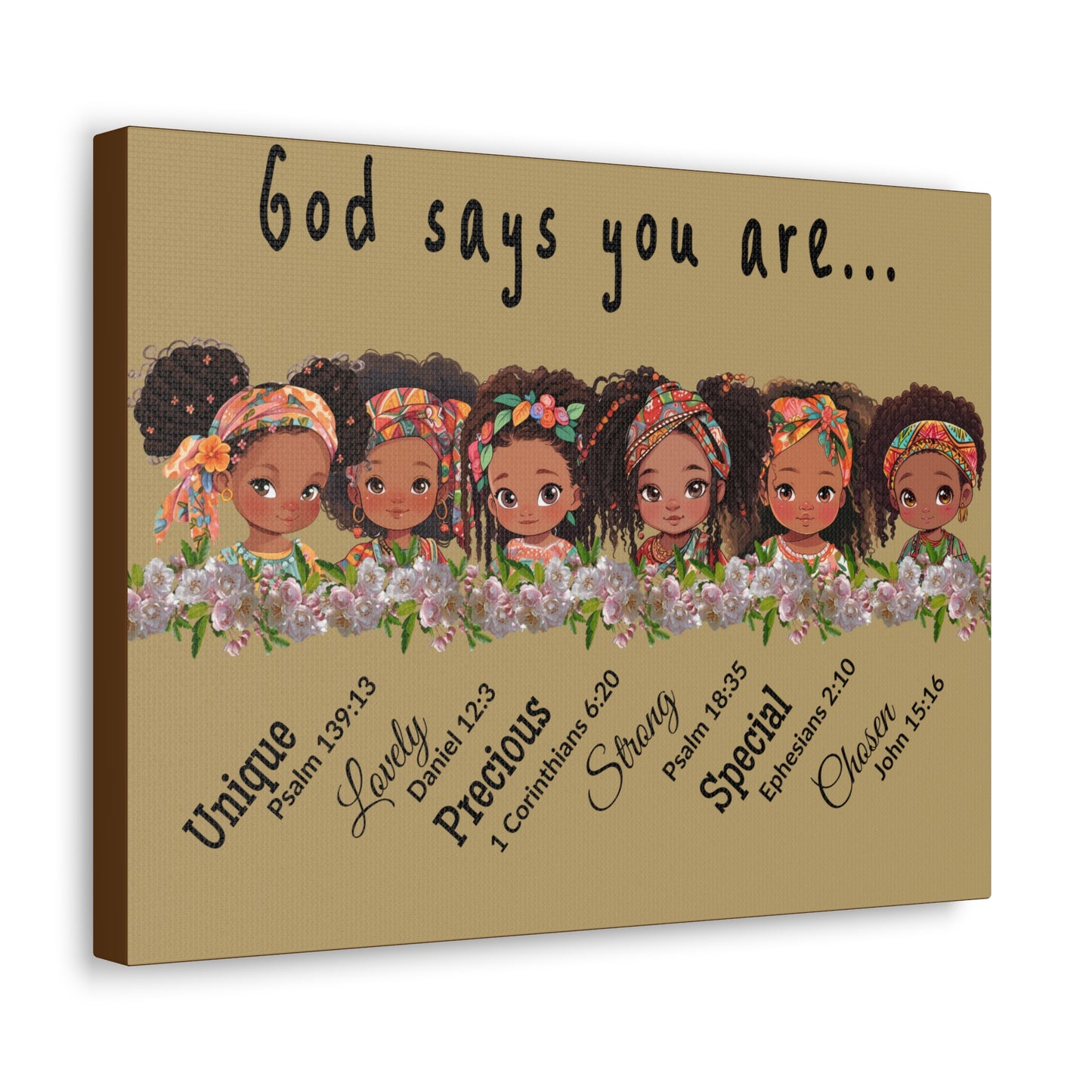 God Says You Are... Black Girls Canvas