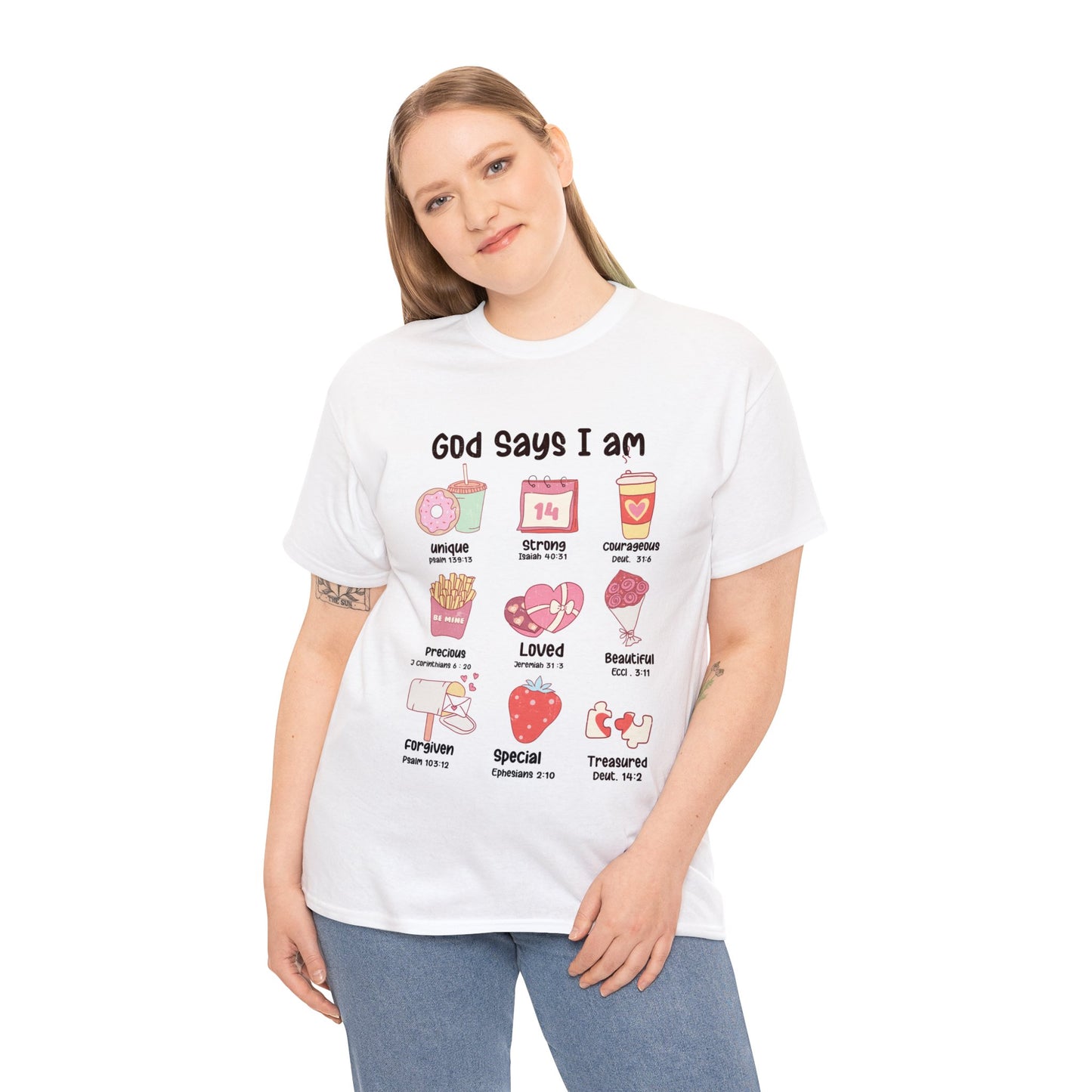 God Says I am Valentine Short Sleeve Tee