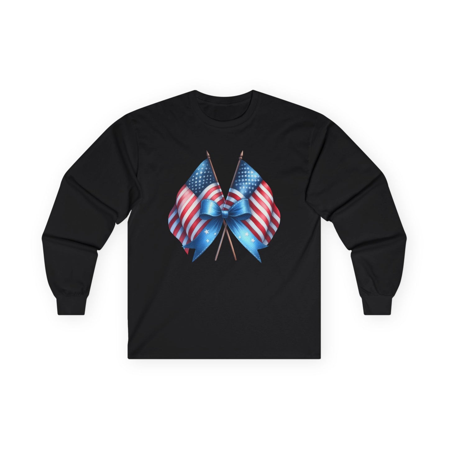 Coquette American Flags Long Sleeve T-Shirt