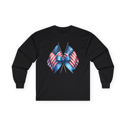 Coquette American Flags Long Sleeve T-Shirt