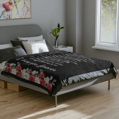 To My Soulmate Meeting You Was Fate Velveteen Blanket