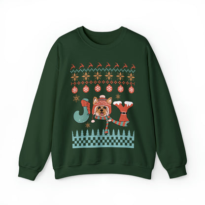 Joy Yorkshire Terrier Yorkie Dog Christmas Ugly Sweater Sweatshirt