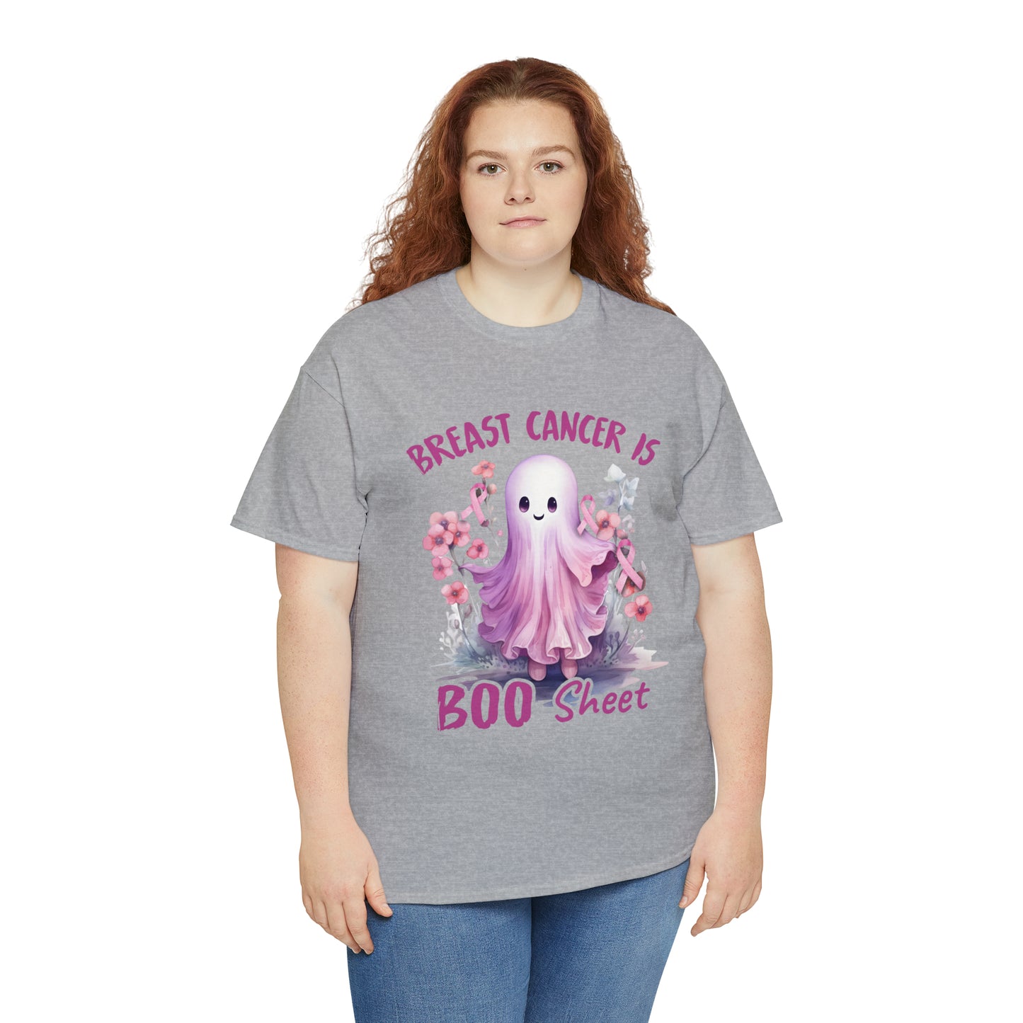 Breast Cancer Is Boo Sheet Halloween Short Sleeve Tee