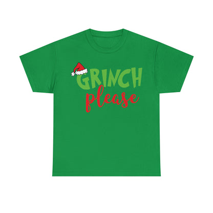 Grinch Please Christmas Short Sleeve Tee