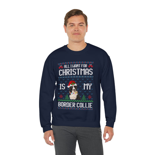 All I Want For Christmas is My Border Collie Dog Ugly Sweater Sweatshirt