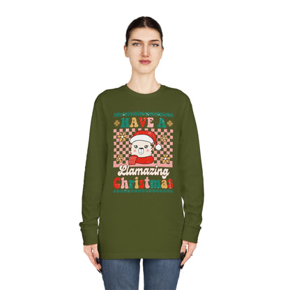 Have a Llamazing Christmas Ugly Sweater Long Sleeve Tee