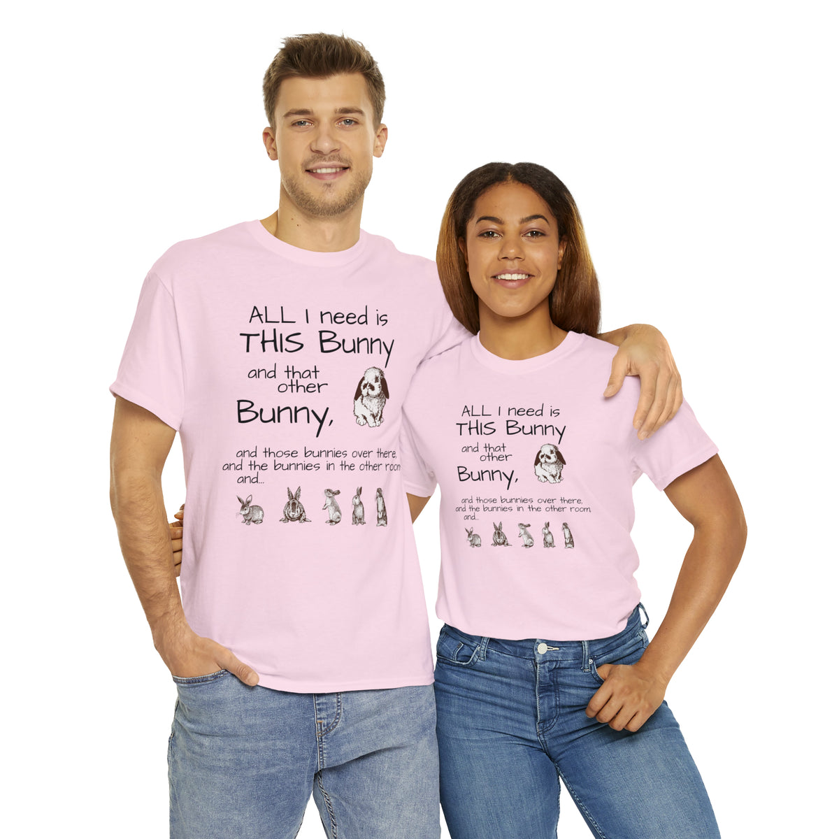 All The Bunnies Rabbit lover Unisex Heavy Cotton Tee