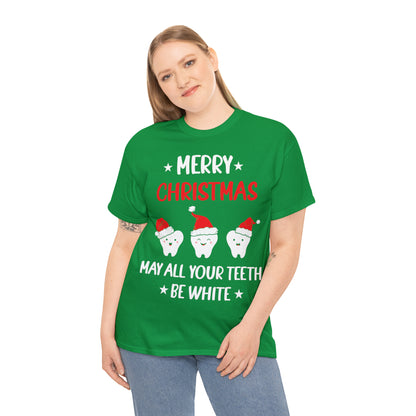 Merry Christmas May all Your Teeth Be White Christmas Short Sleeve Tee