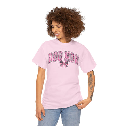 Halloween Pink Dog Mom Short Sleeve Shirt