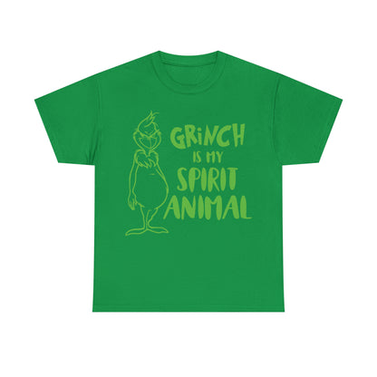 Grinch is My Spirit Animal Christmas Short Sleeve Tee