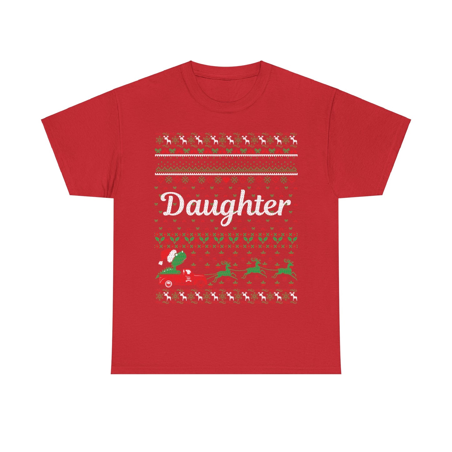 Daughter Christmas Ugly Sweater Short Sleeve Tee