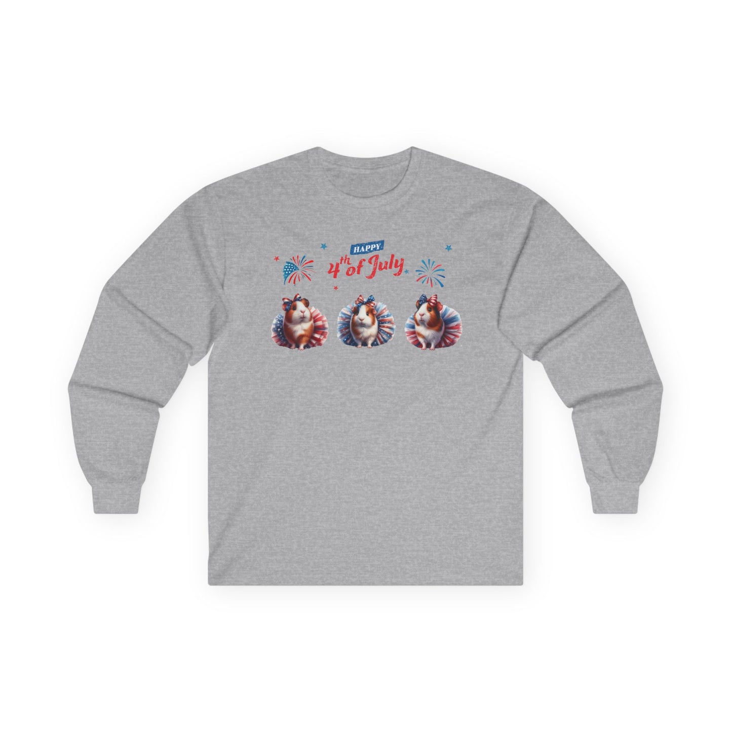 4th of July Guinea Pig in Tutus Long Sleeve T-Shirt
