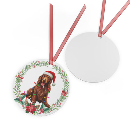 Irish Setter Dog in Lights Ornament