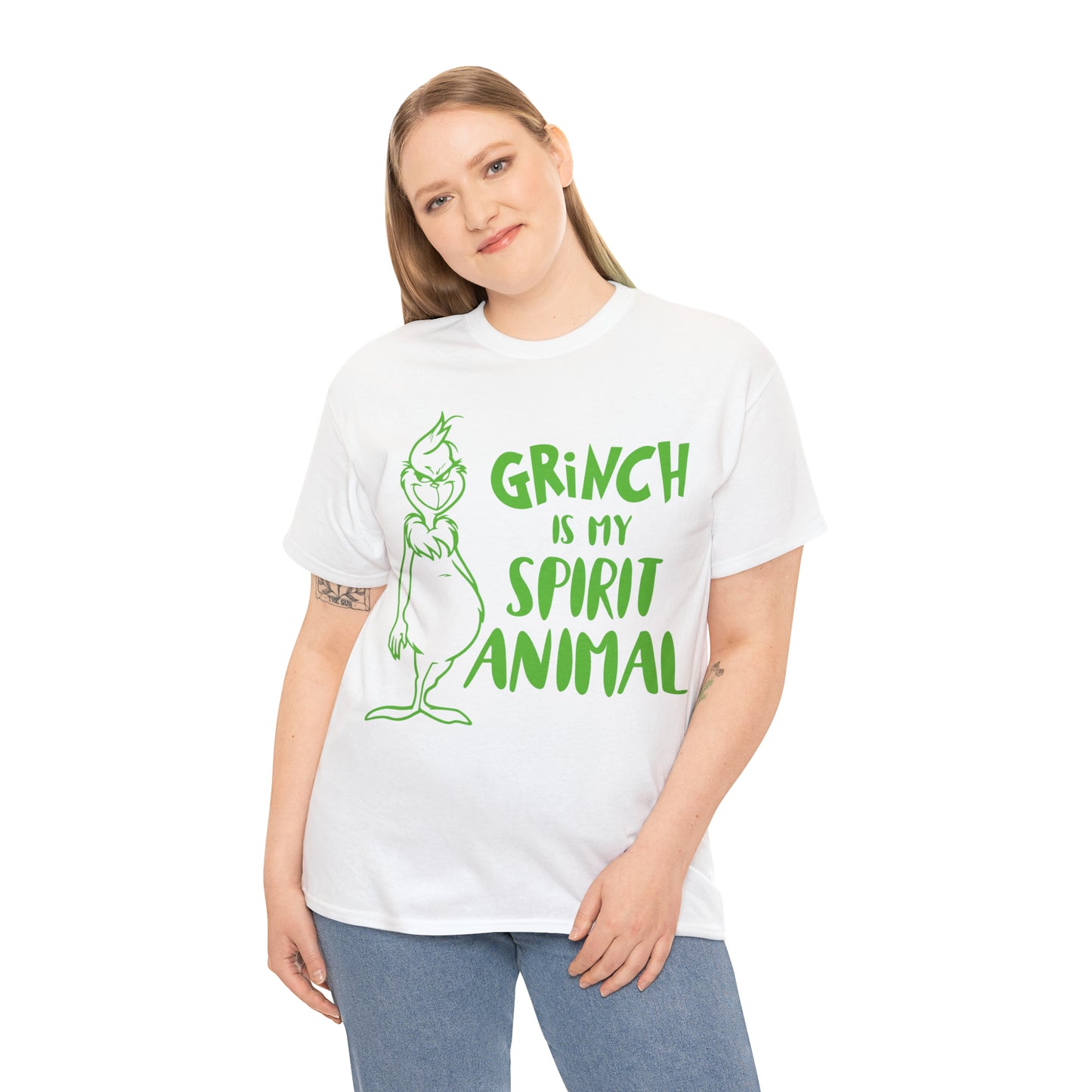 Grinch is My Spirit Animal Christmas Short Sleeve Tee