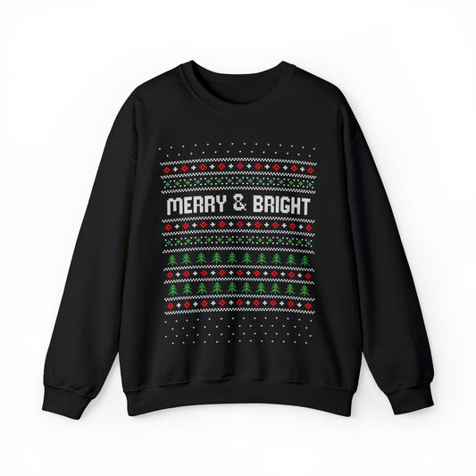 Merry and Bright Christmas Ugly Sweater Sweatshirt