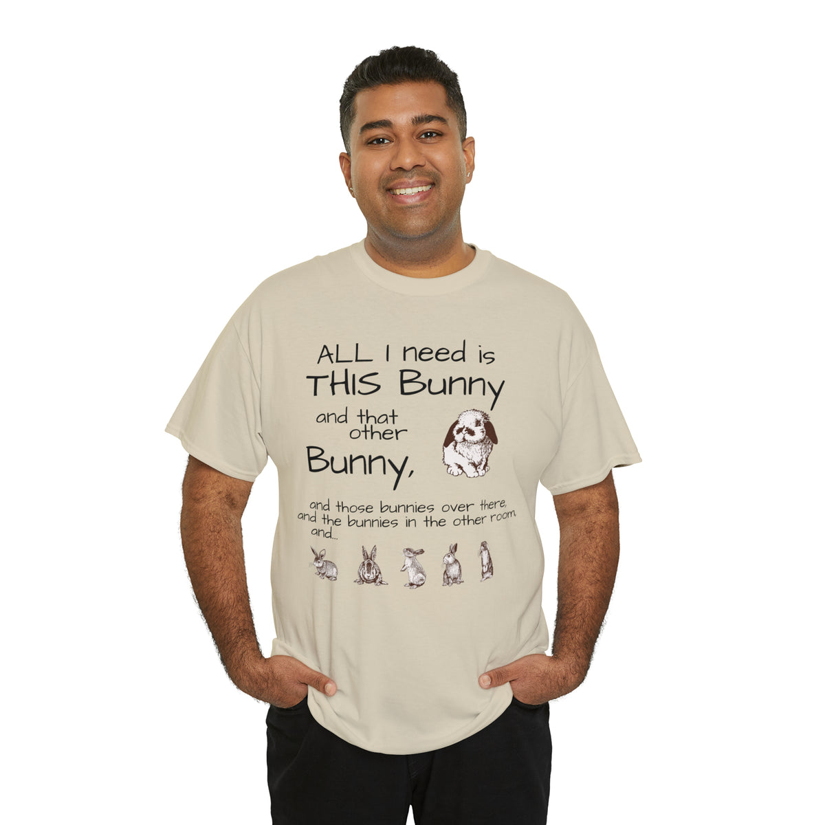 All The Bunnies Rabbit lover Unisex Heavy Cotton Tee