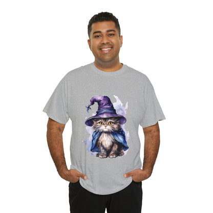 Witch Wizard Cat Halloween Short Sleeve Tee