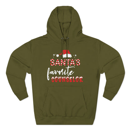 Santa's Favorite Counselor Christmas Pullover Hoodie