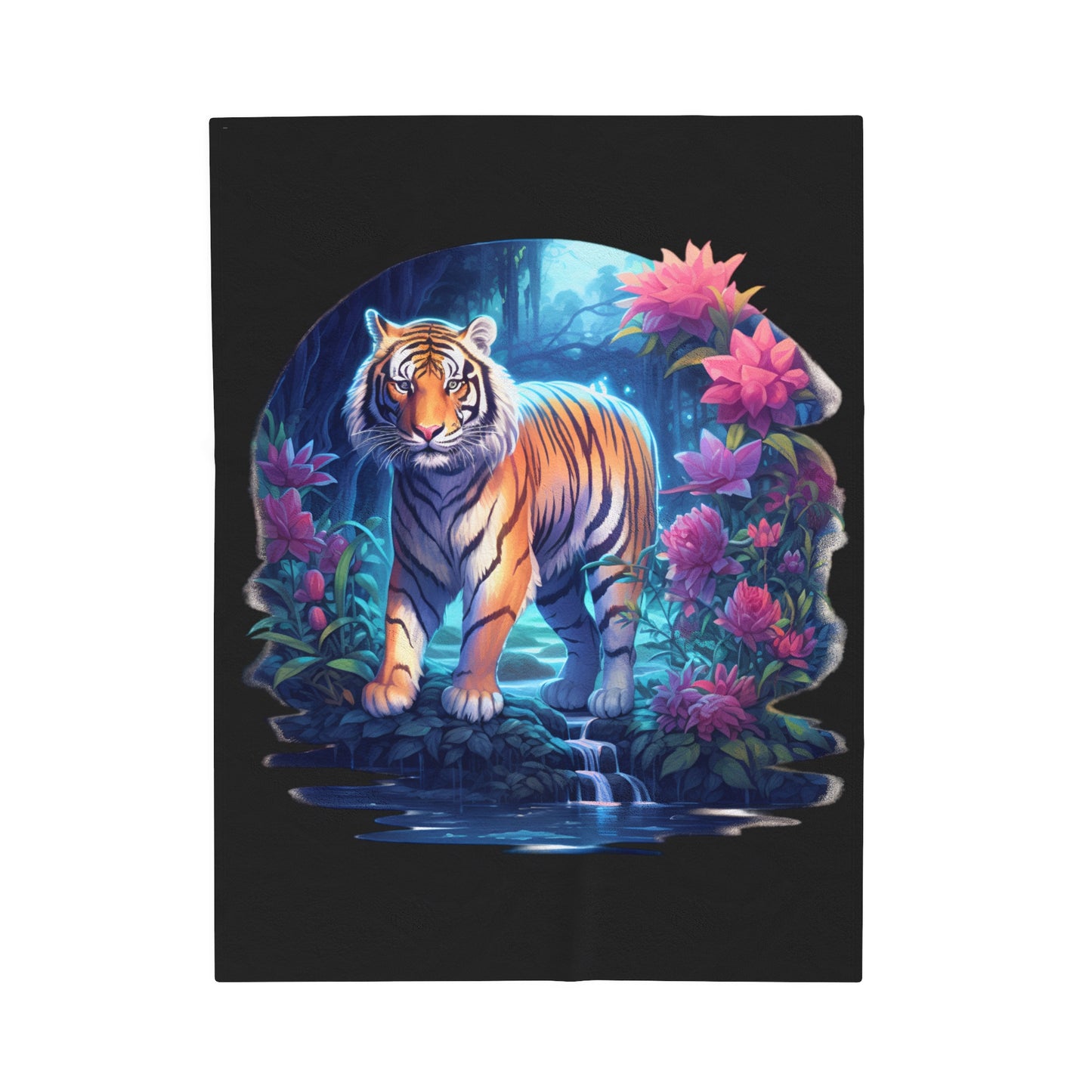 Tiger by Water Blanket