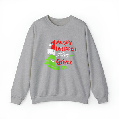 Naughty List Expert Grinch Christmas Sweatshirt