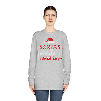 Santa's Favorite Lunch Lady Christmas Long Sleeve Tee