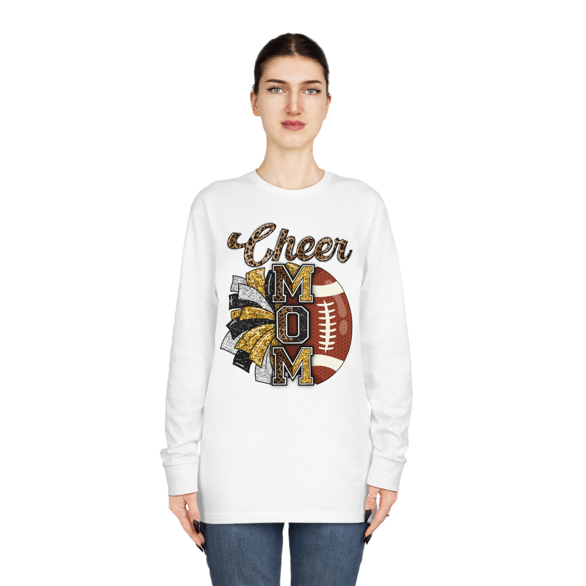 Football Cheer Mom Long Sleeve Tee