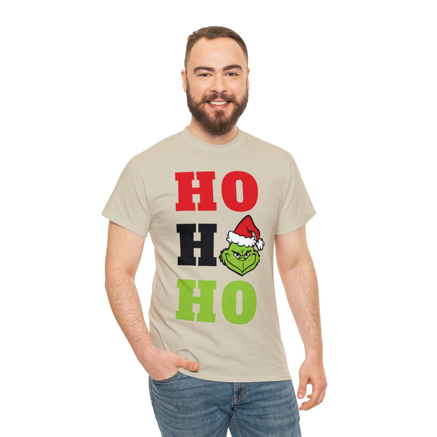 Grinch Ho Ho Ho Christmas Short Sleeve Tee