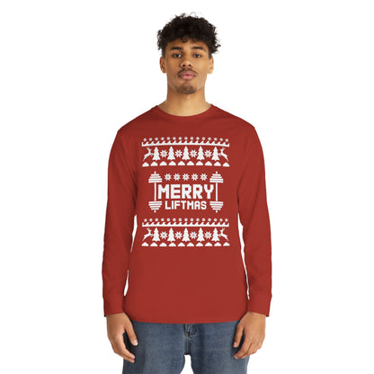 Merry Liftmas Christmas Ugly Sweater Long Sleeve Tee