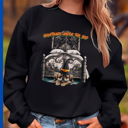 Custom Halloween Dog Nightmare Under the Bed Sweatshirt