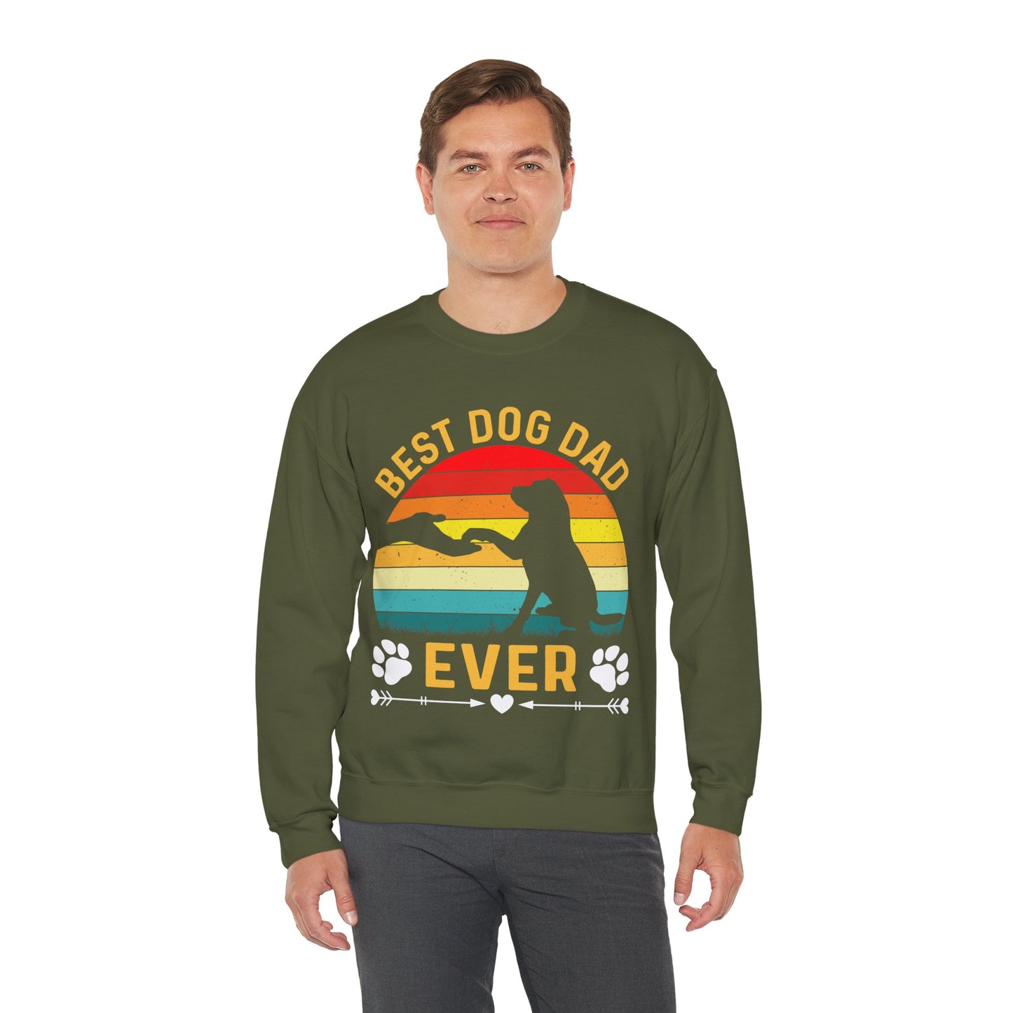 Retro Best Dog Dad Ever Sweatshirt