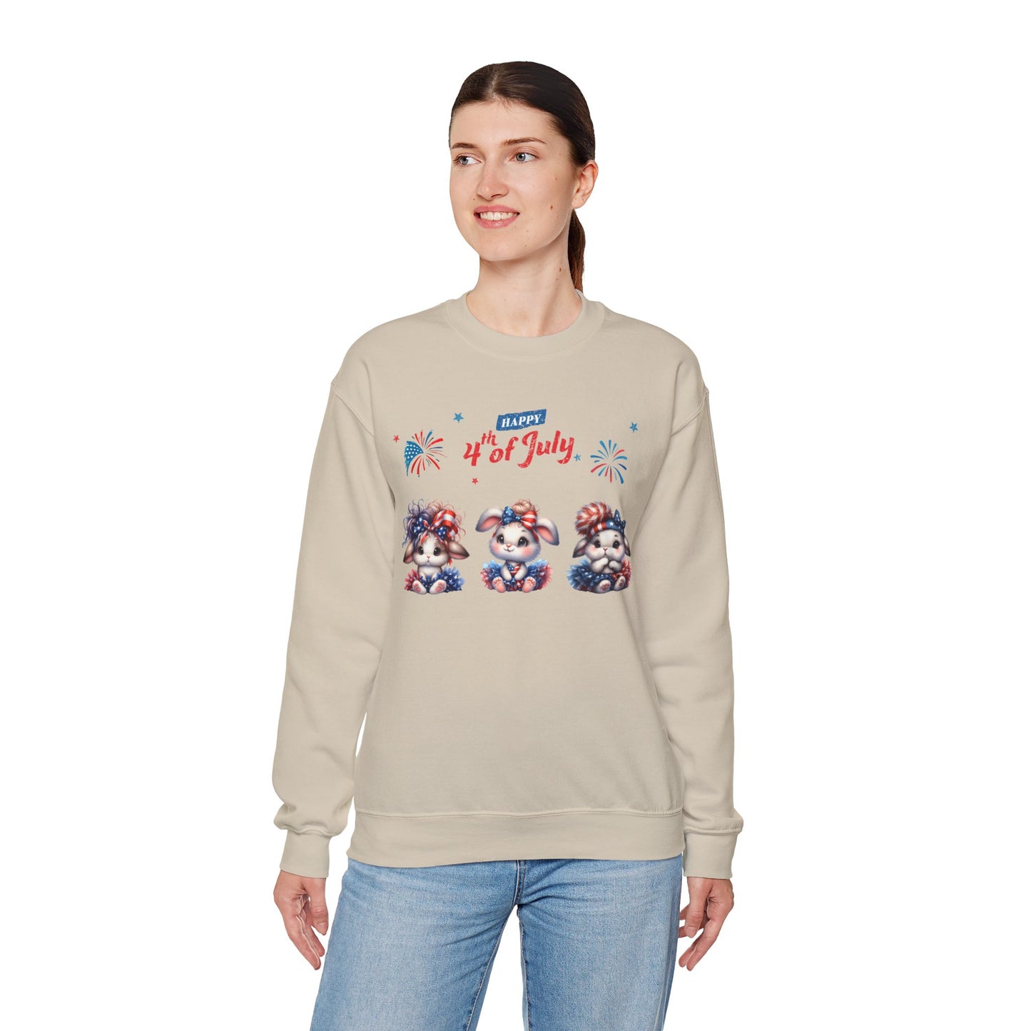 4th of July Rabbits in Tutus Sweatshirt