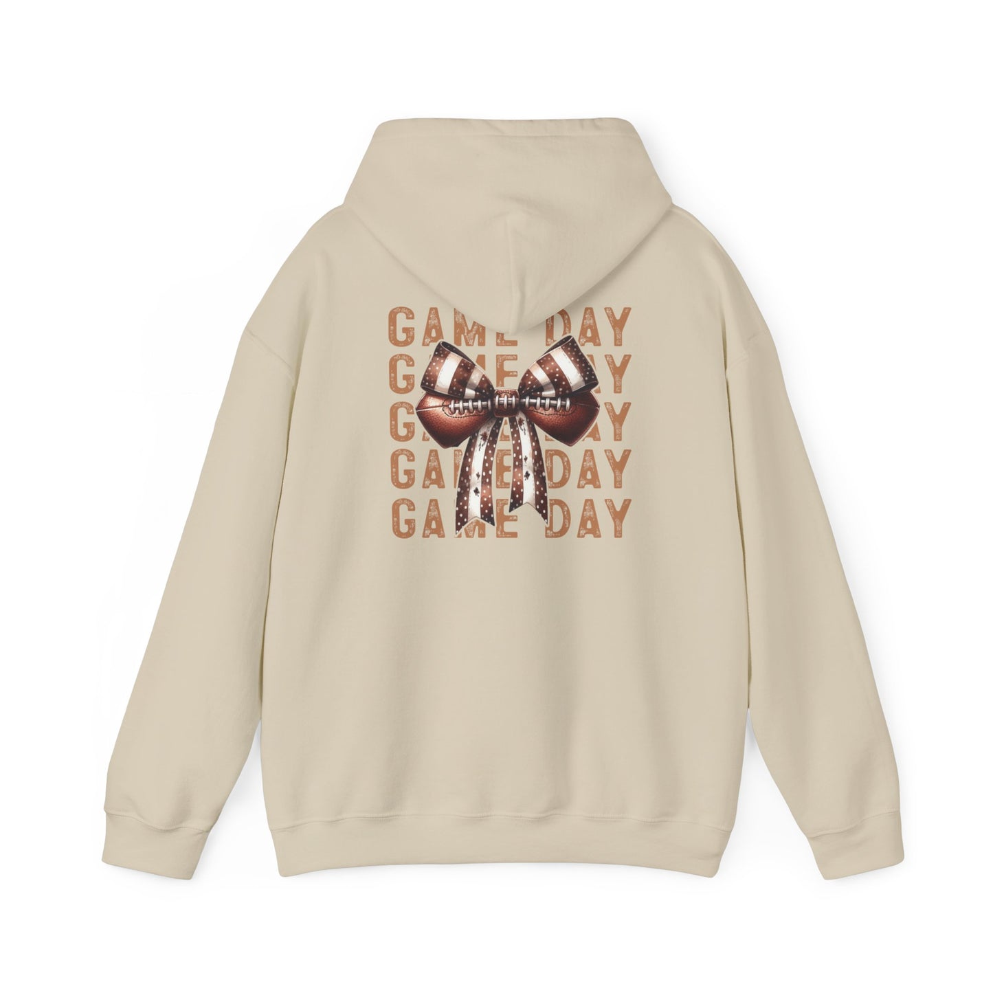 Football Game Day Hoodie Mom Dad Parent Football Lover Coquette BowsPullover