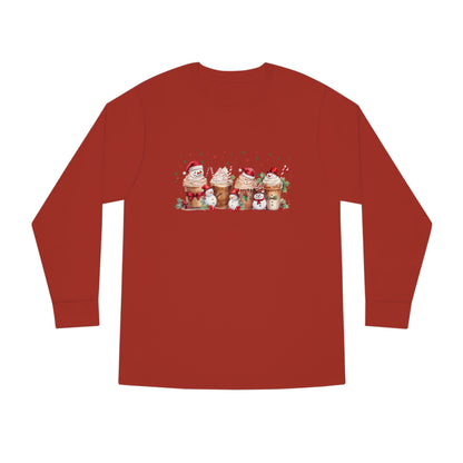 Snowmen Coffee Latte Christmas Long Sleeve T-shirt