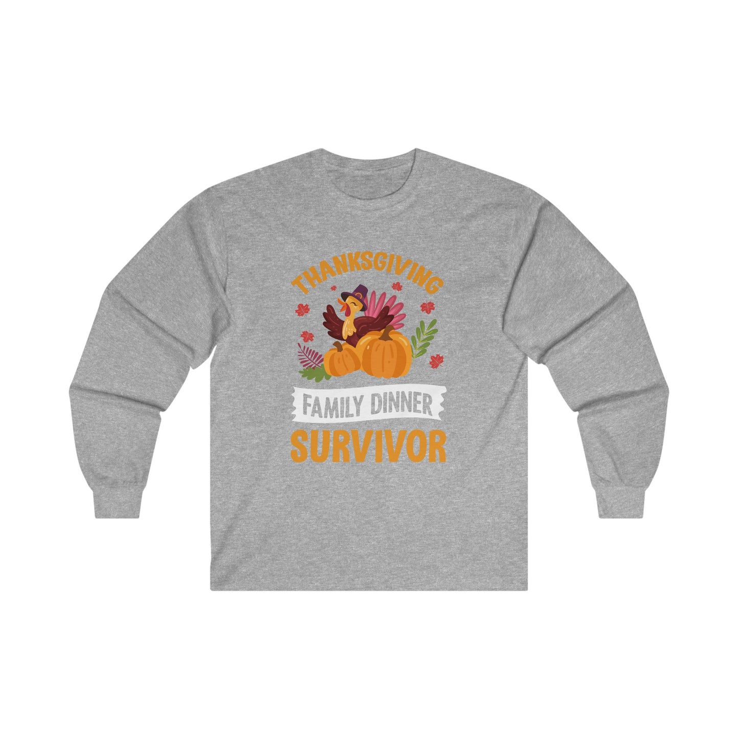 Thanksgiving Family Dinner Survivor Long Sleeve Tee