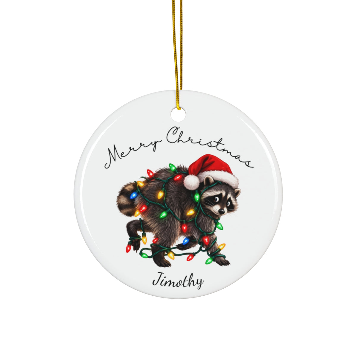 Jimothy Racoon Ornament Merry Christmas Gift