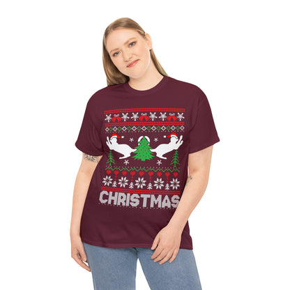 Christmas Cats Ugly Sweater Short Sleeve Tee