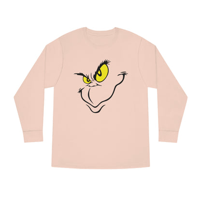 Grinch Face Christmas Long Sleeve T-Shirt