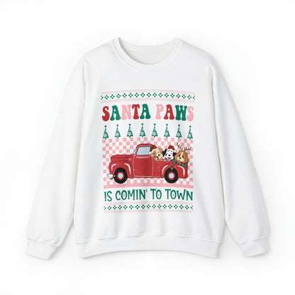 Santa Paws is Comin' to Town Christmas Ugly Sweater Sweatshirt